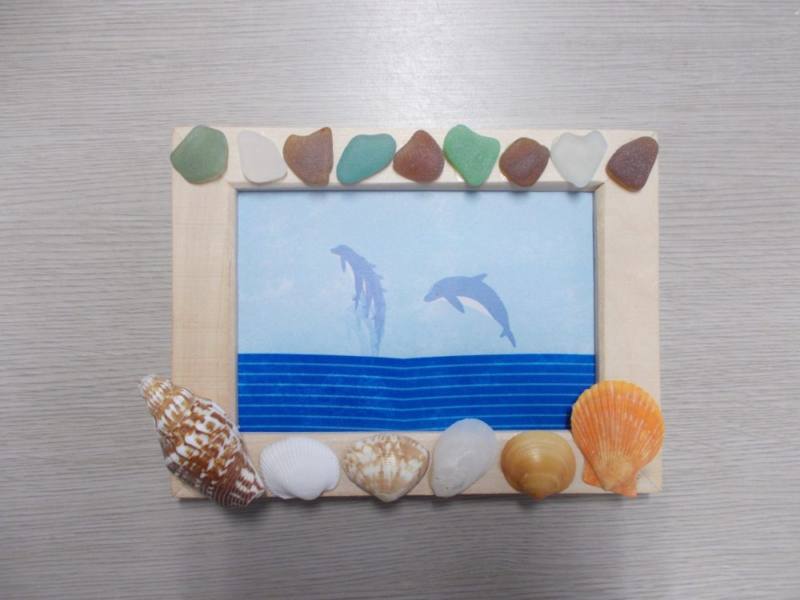 貝殻フォトフレーム
