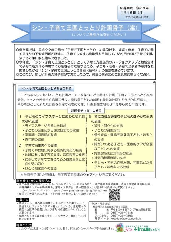 意見募集　チラシ